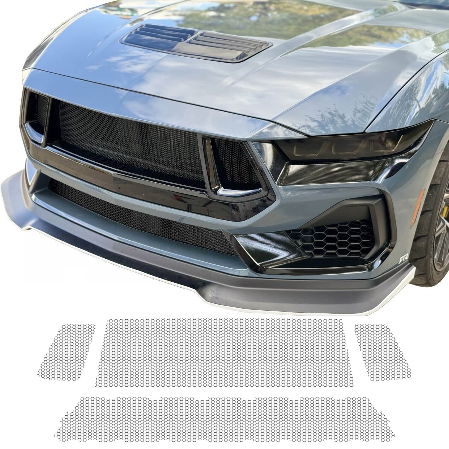 Honeycomb Mesh Grille Set for 2024+ Ford Mustang GT